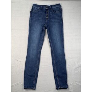 Unpublished Anthropologie Skinny Jeans Women's 27 Dark Wash 27x28 Button Fly